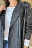 Made in Italy Runa Leather Look Relaxed Blazer Black